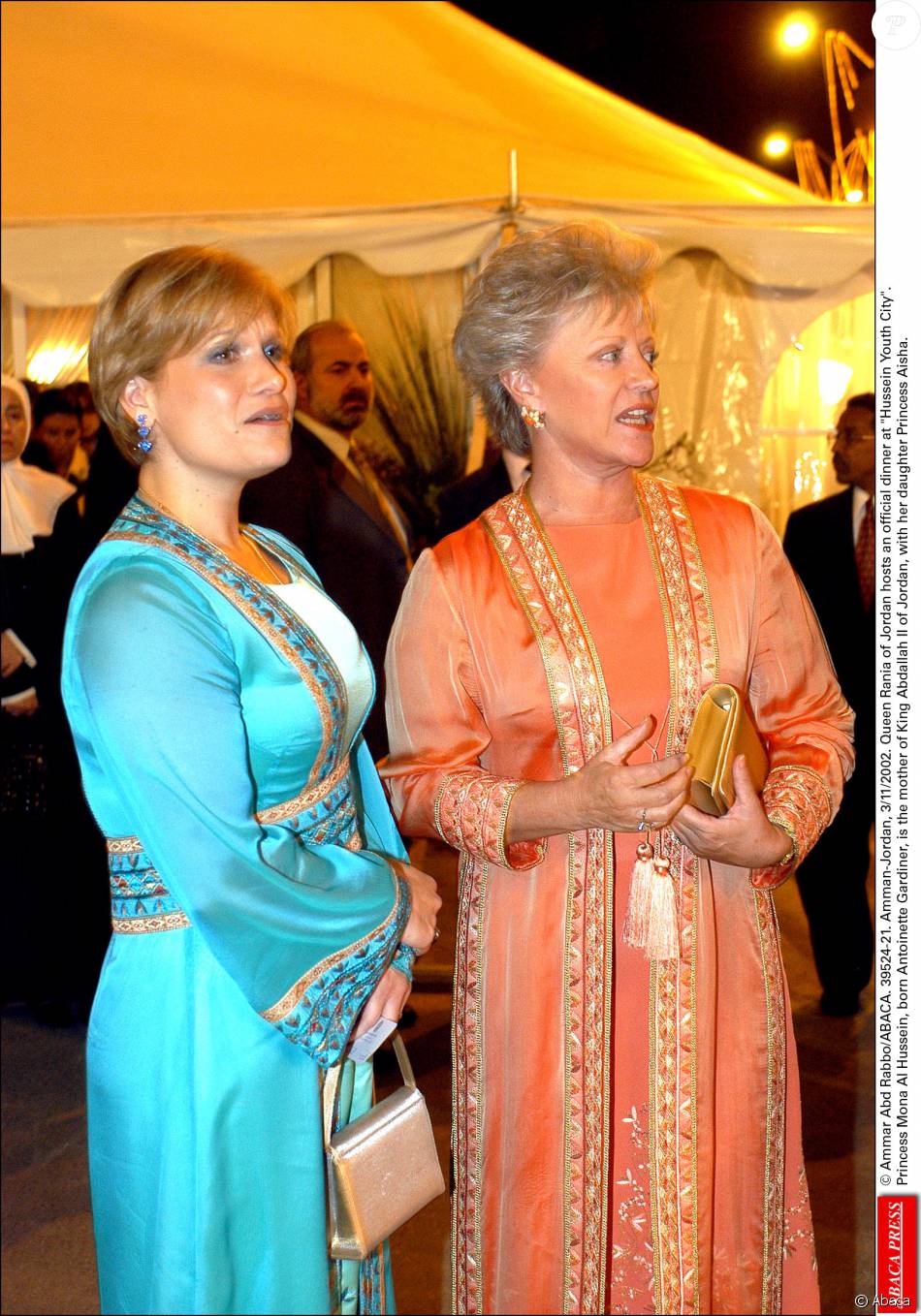 La princesse Mouna et sa fille Aisha de Jordanie